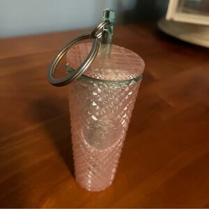 Starbucks Pink Textured Keychain mini Tumbler 2023